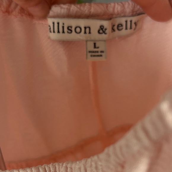 Allison & Kelly  Pink Long Sleeve Dress SZ L - Picture 6 of 7